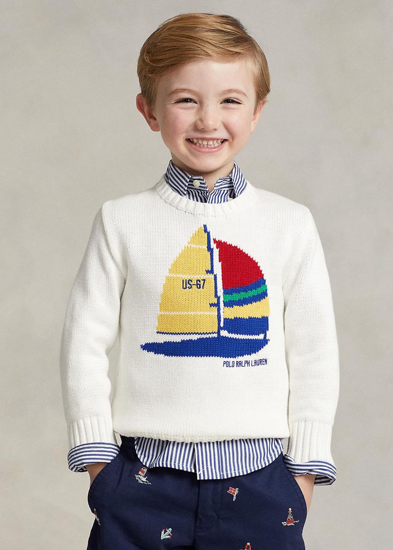 Sueter Ralph Lauren Niño 1.5-6 Años Yacht Cotton Jumper Chile Blancas CPXTY-6950